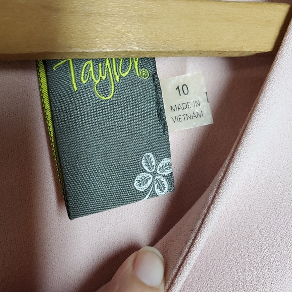 NWT Taylor Blush Shift Pink with Tiered Ruffled Sleeves.  Size 10. - Picture 7 of 8